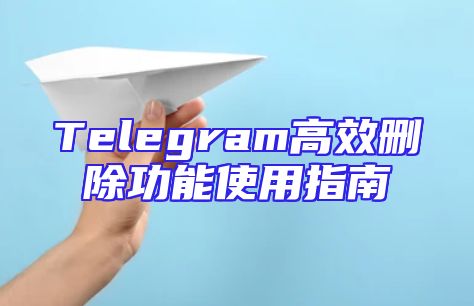 Telegram高效删除功能使用指南