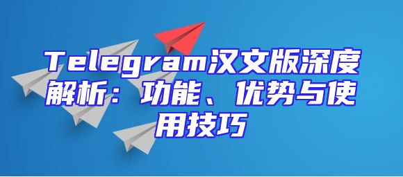 Telegram汉文版深度解析：功能、优势与使用技巧