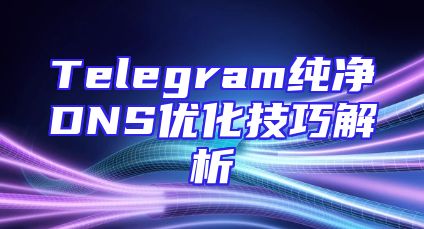 Telegram纯净DNS优化技巧解析