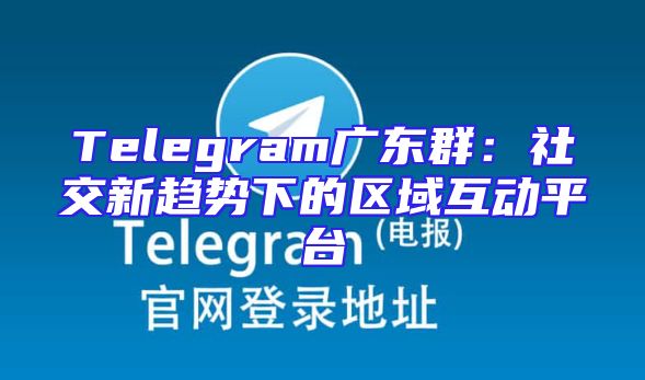 Telegram广东群：社交新趋势下的区域互动平台