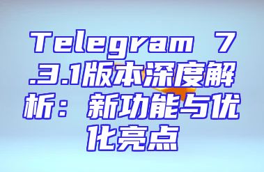 Telegram 7.3.1版本深度解析：新功能与优化亮点