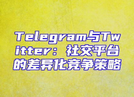 Telegram与Twitter：社交平台的差异化竞争策略