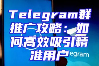 Telegram群推广攻略：如何高效吸引精准用户