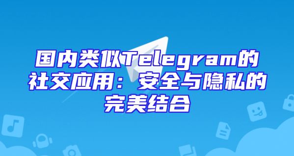 国内类似Telegram的社交应用：安全与隐私的完美结合