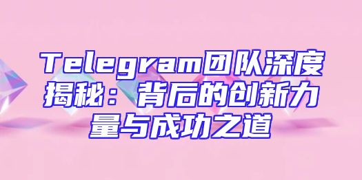 Telegram团队深度揭秘：背后的创新力量与成功之道