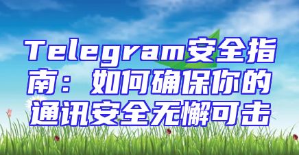 Telegram安全指南：如何确保你的通讯安全无懈可击