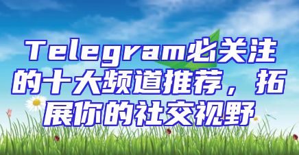 Telegram必关注的十大频道推荐，拓展你的社交视野