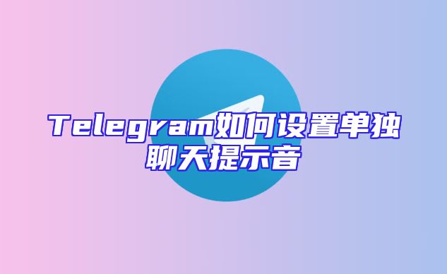 Telegram如何设置单独聊天提示音