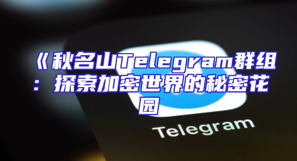 《秋名山Telegram群组：探索加密世界的秘密花园