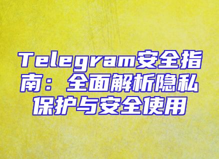 Telegram安全指南：全面解析隐私保护与安全使用