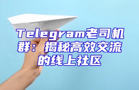 Telegram老司机群：揭秘高效交流的线上社区