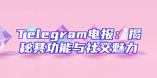 Telegram电报：揭秘其功能与社交魅力