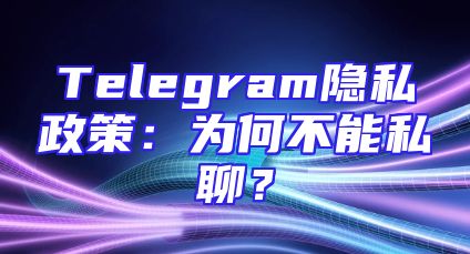 Telegram隐私政策：为何不能私聊？