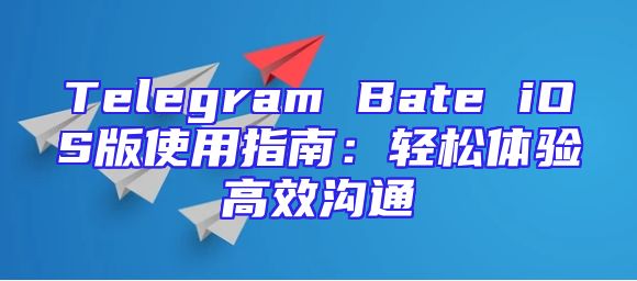 Telegram Bate iOS版使用指南：轻松体验高效沟通