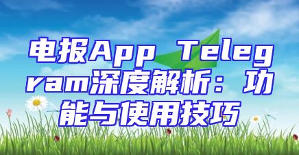 电报App Telegram深度解析：功能与使用技巧