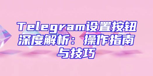 Telegram设置按钮深度解析：操作指南与技巧