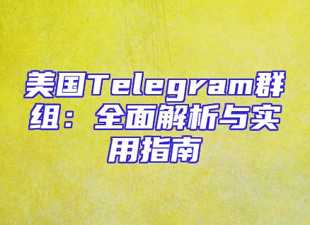 美国Telegram群组：全面解析与实用指南