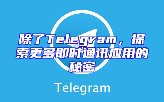 除了Telegram，探索更多即时通讯应用的秘密
