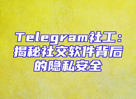 Telegram社工：揭秘社交软件背后的隐私安全