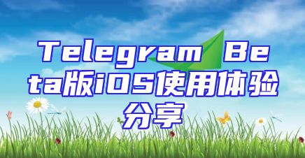 Telegram Beta版iOS使用体验分享