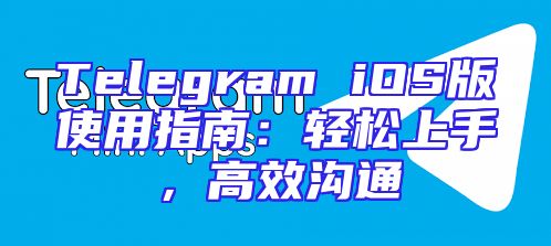 Telegram iOS版使用指南：轻松上手，高效沟通