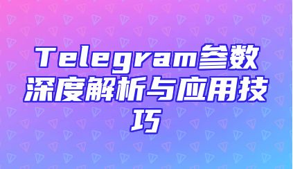 Telegram参数深度解析与应用技巧