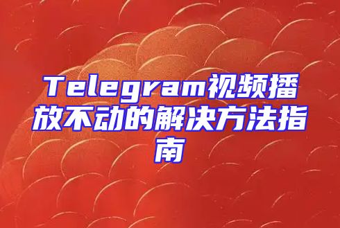 Telegram视频播放不动的解决方法指南