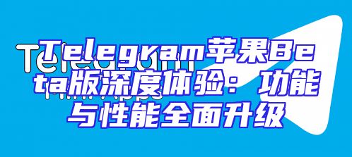 Telegram苹果Beta版深度体验：功能与性能全面升级