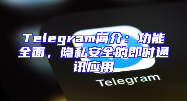 Telegram简介：功能全面，隐私安全的即时通讯应用