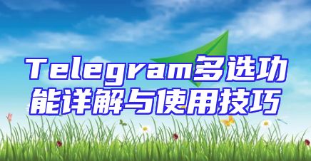 Telegram多选功能详解与使用技巧