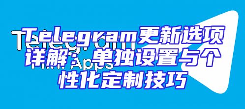 Telegram更新选项详解：单独设置与个性化定制技巧