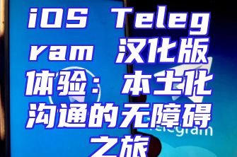 iOS Telegram 汉化版体验：本土化沟通的无障碍之旅