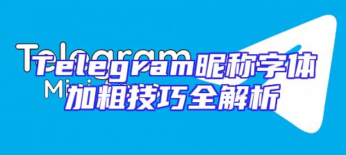 Telegram昵称字体加粗技巧全解析