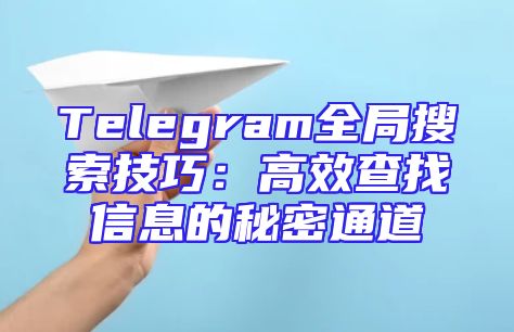 Telegram全局搜索技巧：高效查找信息的秘密通道