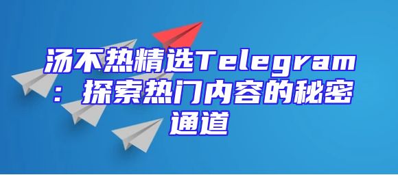 汤不热精选Telegram：探索热门内容的秘密通道