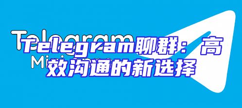 Telegram聊群：高效沟通的新选择