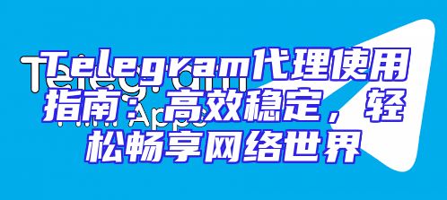 Telegram代理使用指南：高效稳定，轻松畅享网络世界