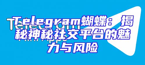 Telegram蝴蝶：揭秘神秘社交平台的魅力与风险