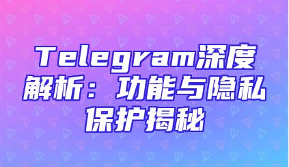 Telegram深度解析：功能与隐私保护揭秘