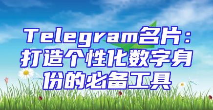 Telegram名片：打造个性化数字身份的必备工具