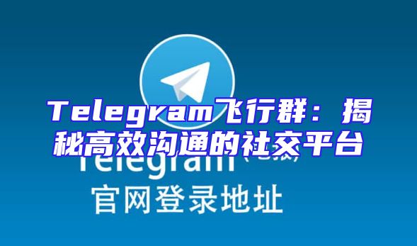 Telegram飞行群：揭秘高效沟通的社交平台