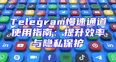 Telegram慢速通道使用指南：提升效率与隐私保护