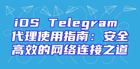 iOS Telegram 代理使用指南：安全高效的网络连接之道
