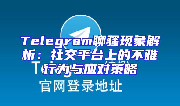 Telegram聊骚现象解析：社交平台上的不雅行为与应对策略