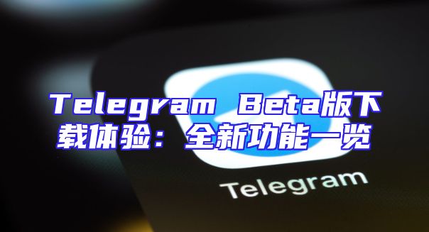 Telegram Beta版下载体验：全新功能一览