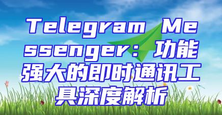 Telegram Messenger：功能强大的即时通讯工具深度解析