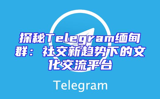 探秘Telegram缅甸群：社交新趋势下的文化交流平台