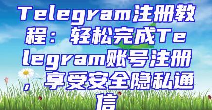 Telegram注册教程：轻松完成Telegram账号注册，享受安全隐私通信