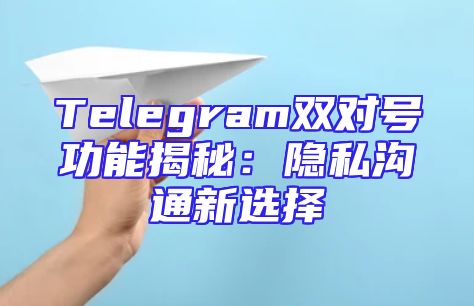 Telegram双对号功能揭秘：隐私沟通新选择