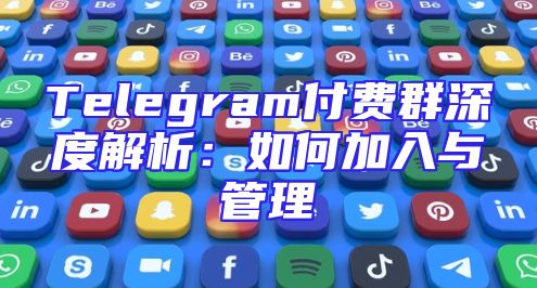 Telegram付费群深度解析：如何加入与管理